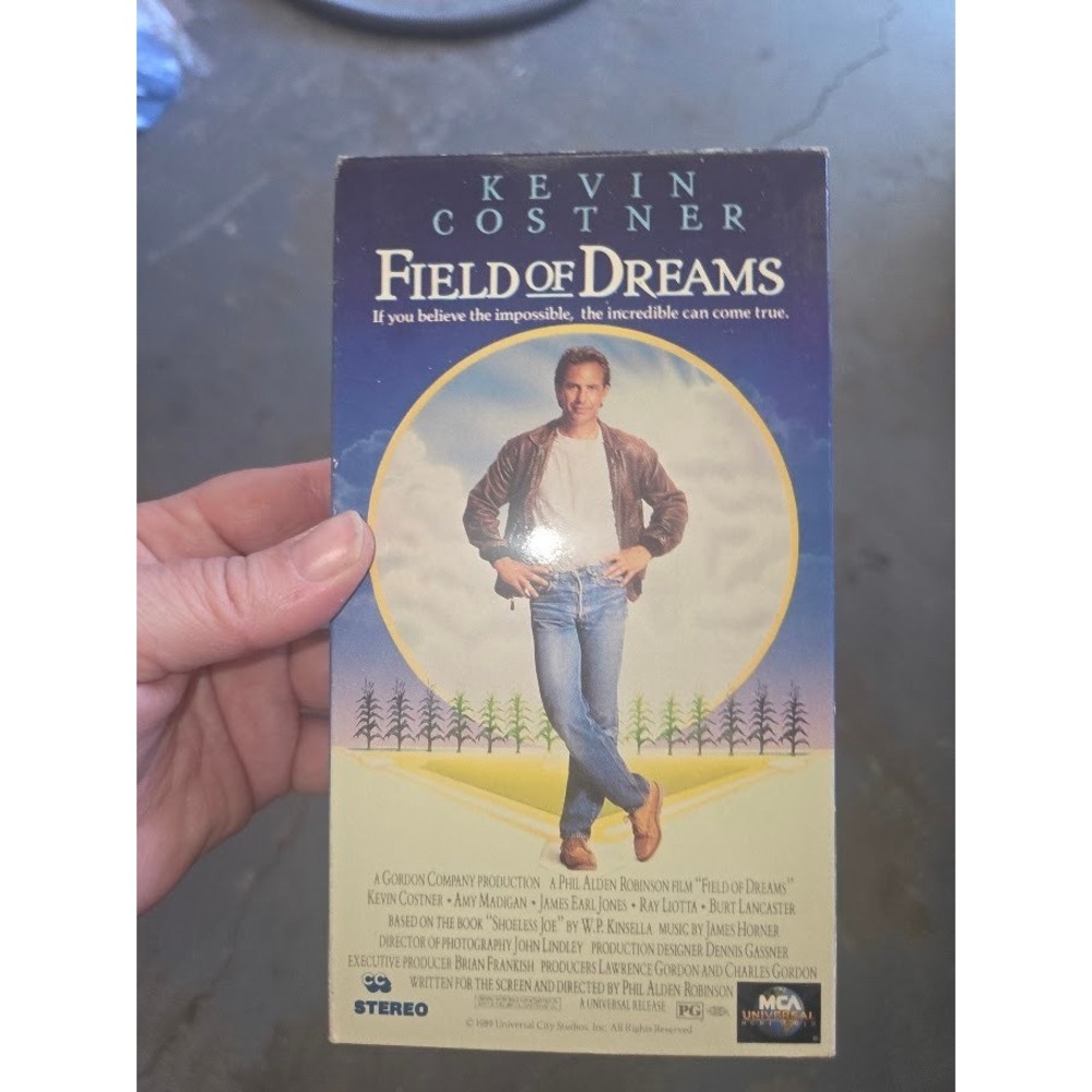 Field of Dreams VHS 1989 Kevin Costner MCA Universal Home Video Movie Tape PG